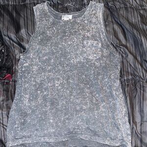 Kaisely Charcoal Acid Wash Tank Top